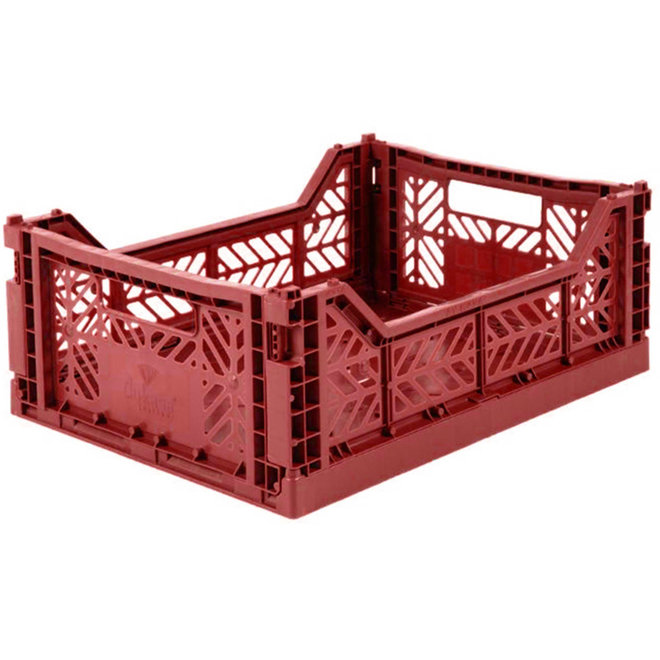 Lillemor - Folding Crate 'Tile Red' - Medium