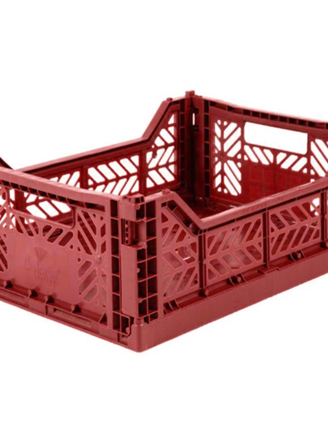Lillemor - Folding Crate 'Tile Red' - Medium