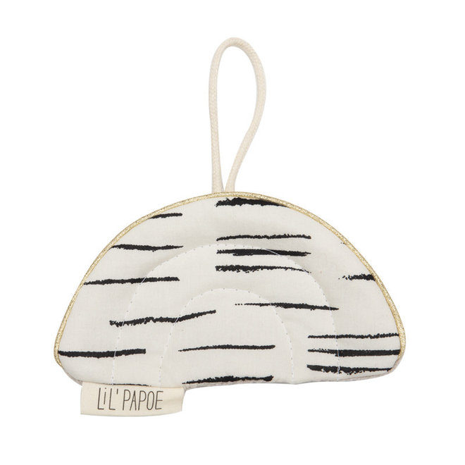 Lil' Papoe - Knisperdoekje Regenboog - Stripes Black & White (Limited)