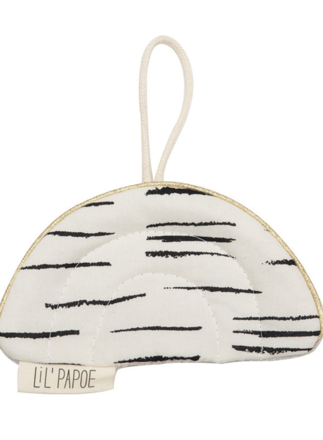 Lil' Papoe - Knisperdoekje Regenboog - Stripes Black & White