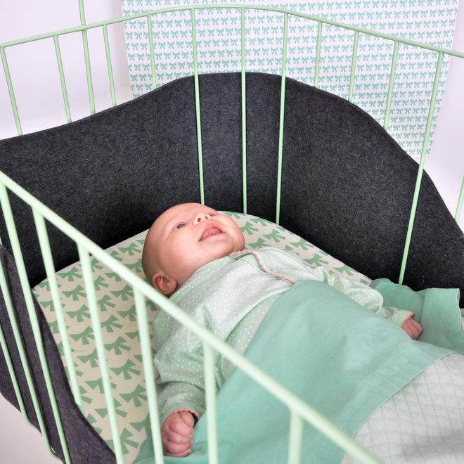 Baby Crib - Mint Green