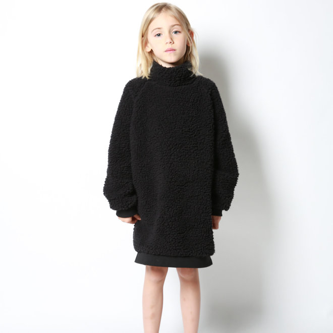 Cos I Said So - Turtle Neck Dress - Sherpa