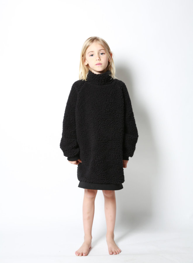 Cos I Said So - Turtle Neck Dress - Sherpa