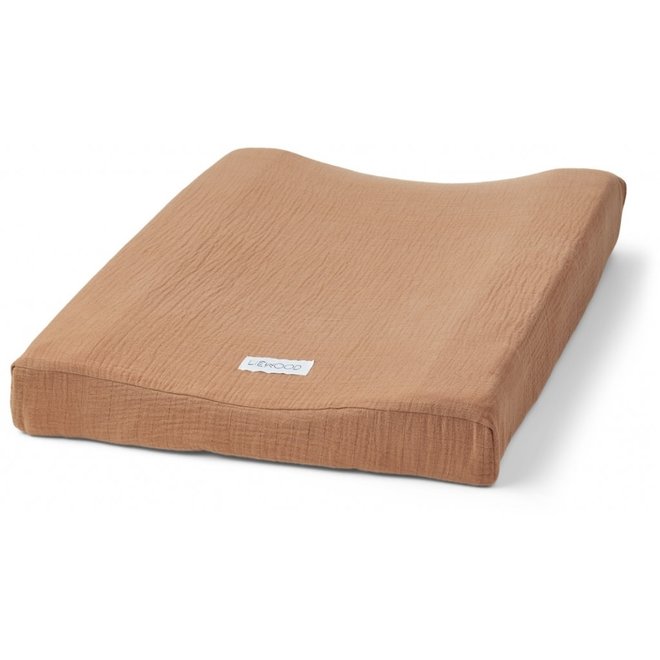 Cliff muslin changing mat cover - Terracotta