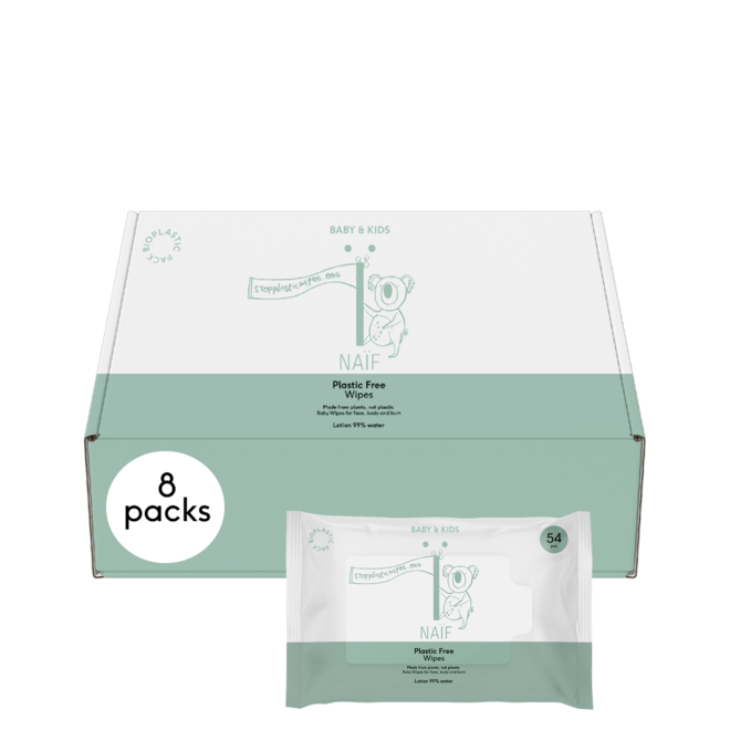 Naïf - Baby & Kids - Plastic Free Wipes (8 pack)