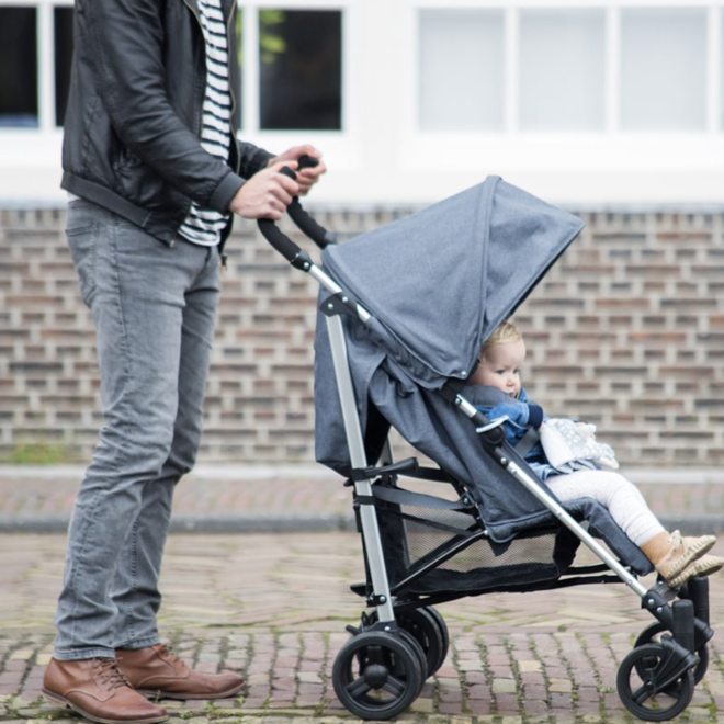 Little Dutch - buggy 4 positie grijs/blauw