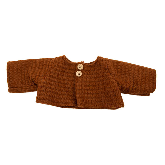 Olli & Ella - Dinkum Dolls Single Cardigan - Chestnut