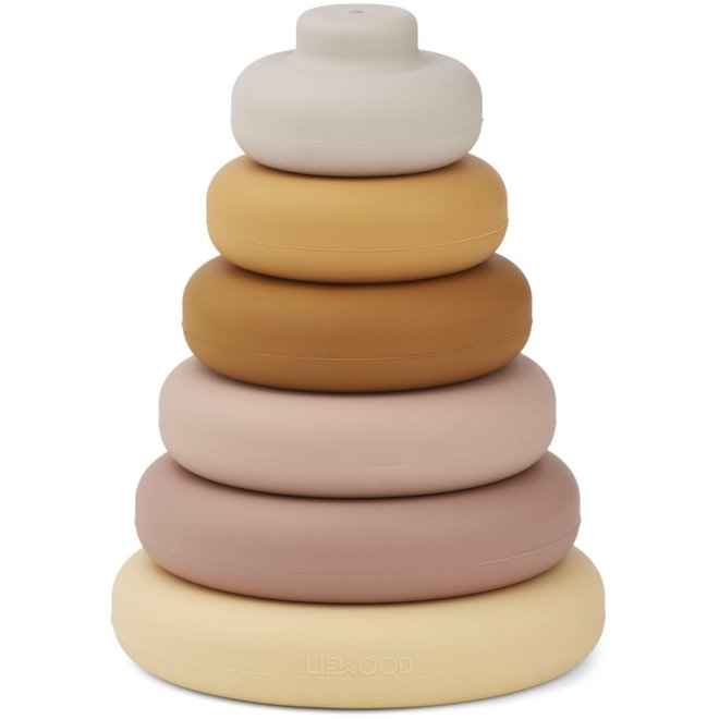 Liewood - Dag stacking tower - Apple red/ rose multi mix