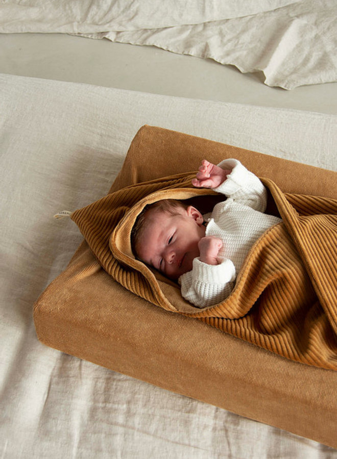 Nanami - Wrapblanket ribvelvet - Sand