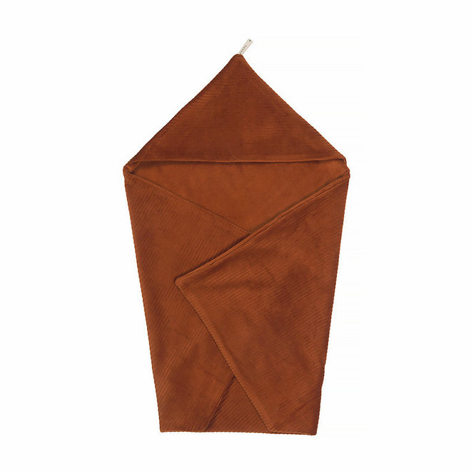 Nanami - Wrapblanket ribvelvet - Caramel