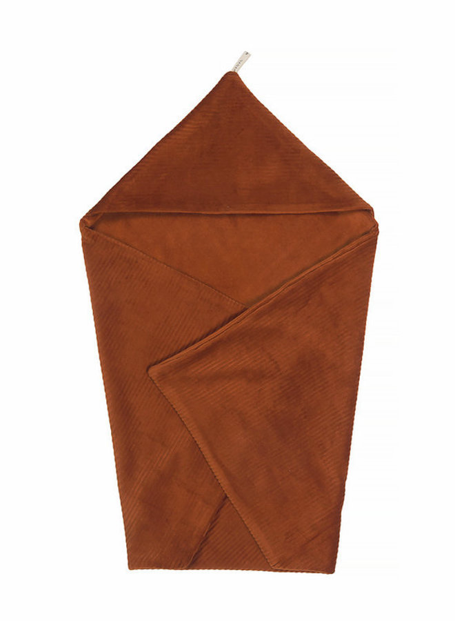 Nanami - Wrapblanket ribvelvet - Caramel