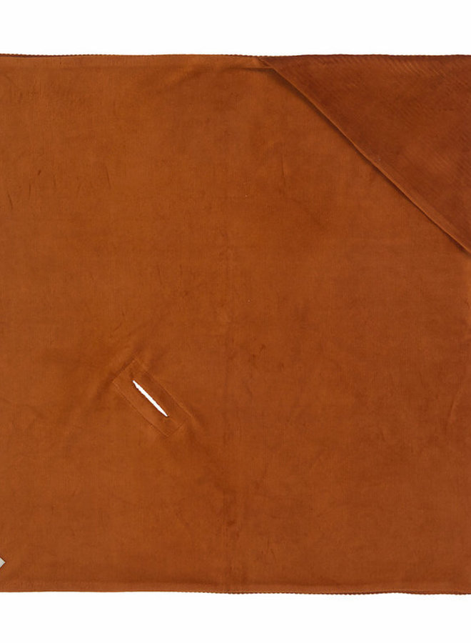 Nanami - Wrapblanket ribvelvet - Caramel