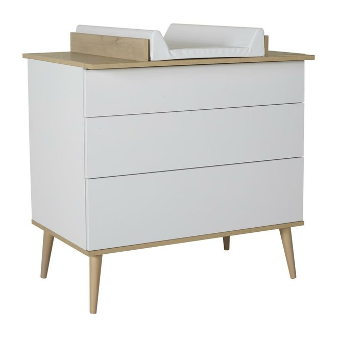 Flow Commode - White & Oak