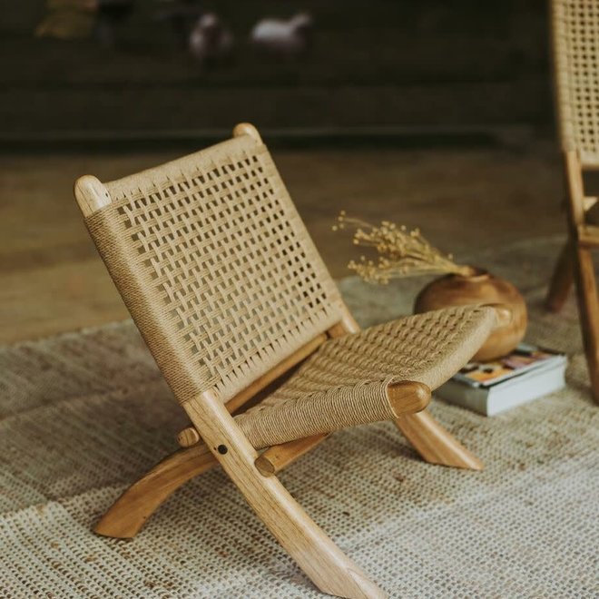 Folding Kids Chair Loom Rope