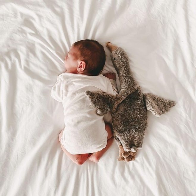 Senger - Cuddly animal Goose large - Grey (Vegan)