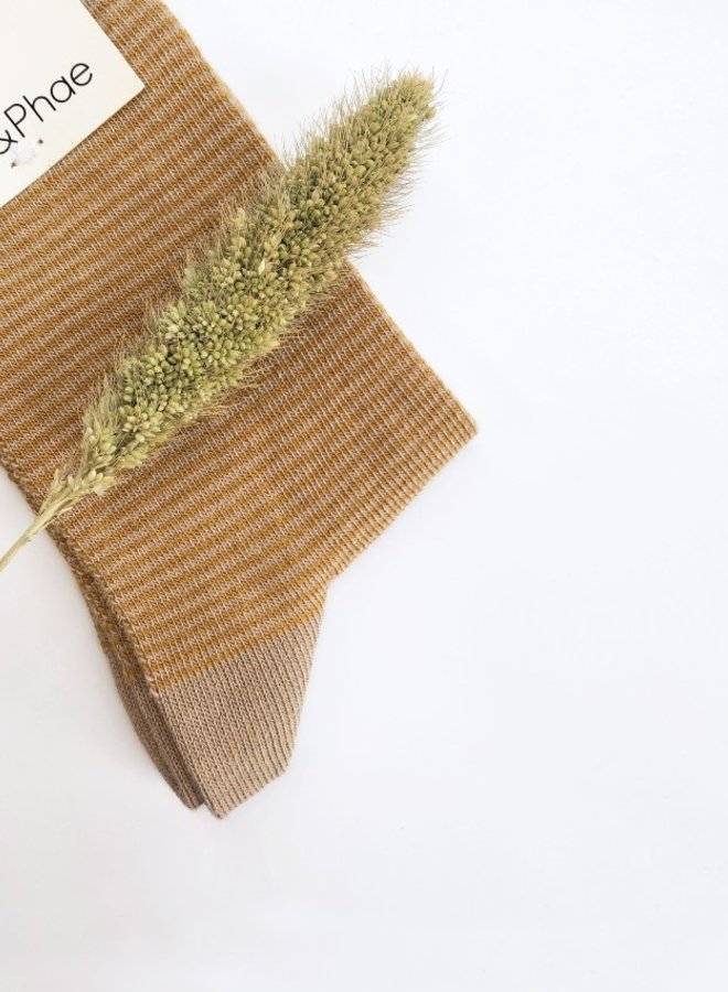 Phil & Phae - Striped socks - Golden stripe