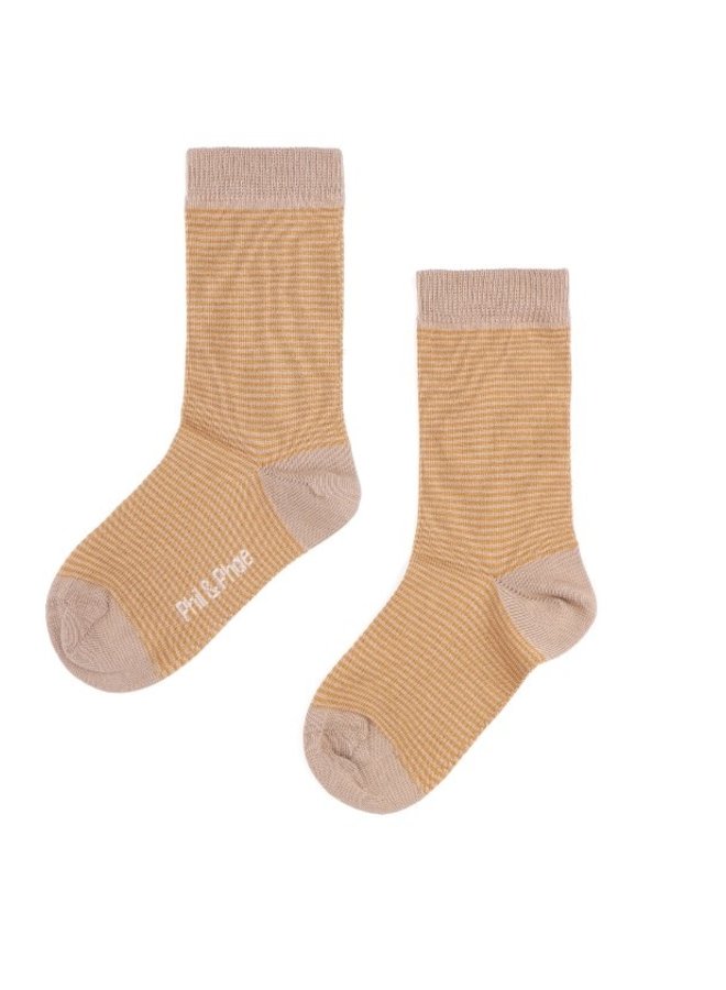 Phil & Phae - Striped socks - Golden stripe