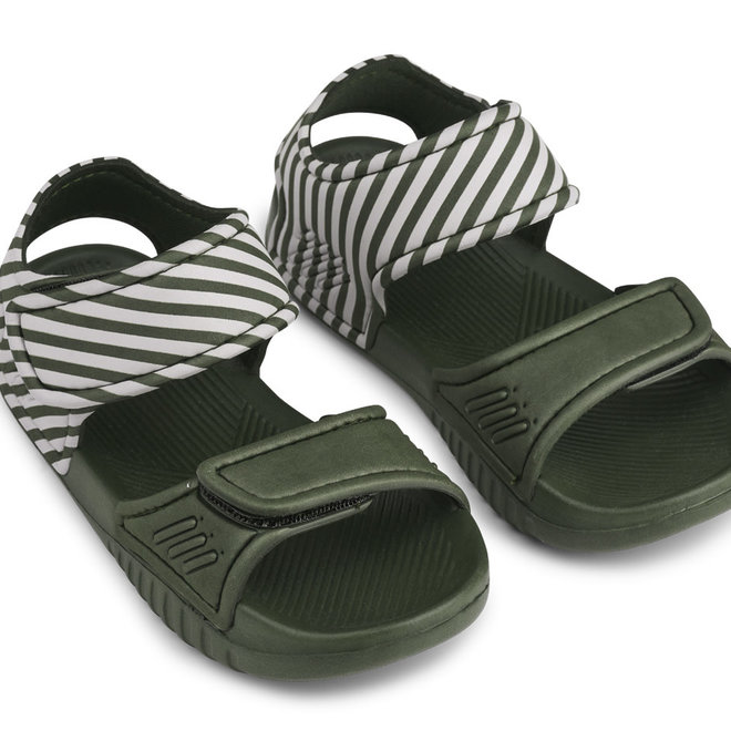 Liewood - Blumer Sandals Huntergreen / Sandy stripe