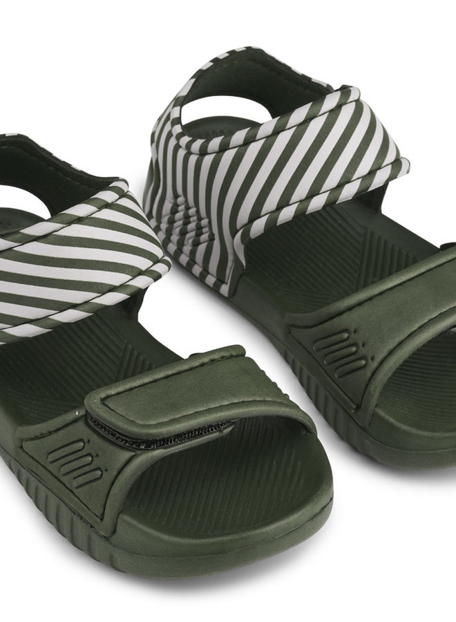 Liewood - Blumer Sandals Huntergreen / Sandy stripe