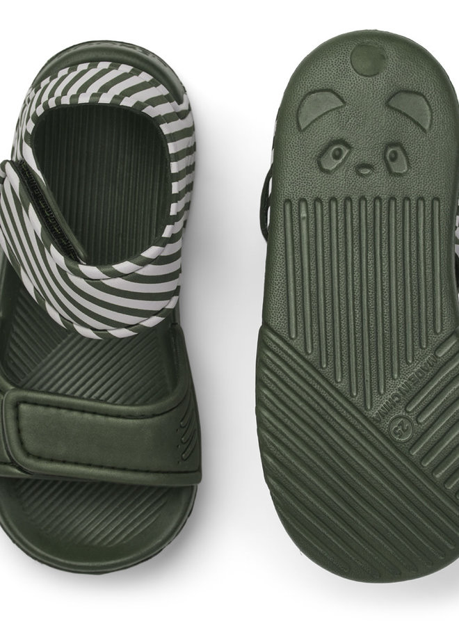 Liewood - Blumer Sandals Huntergreen / Sandy stripe