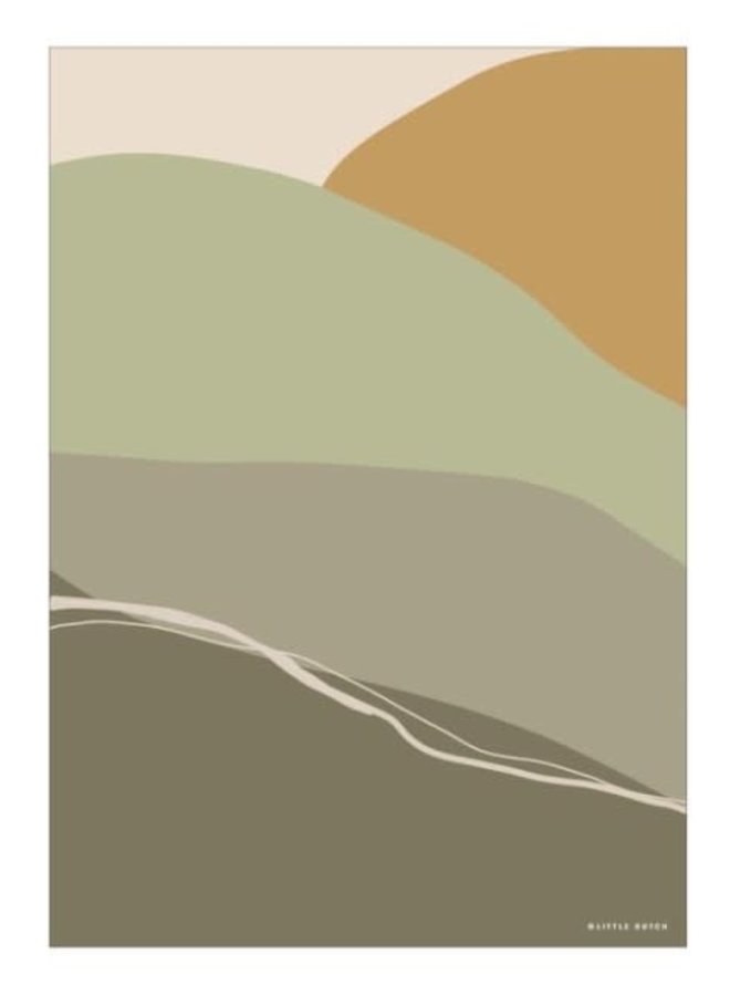 Little Dutch - Poster A3 - Horizon olive