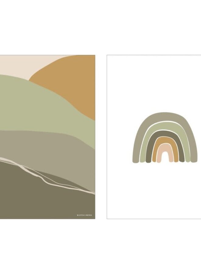 Little Dutch - Poster A3 - Horizon olive