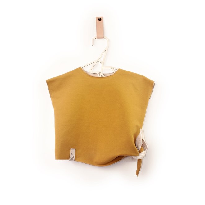 BONNIE & THE GANG - Millie knotted t-shirt - Terry ochre