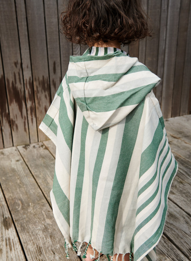 Liewood - Roomie poncho - Garden green / dove blue
