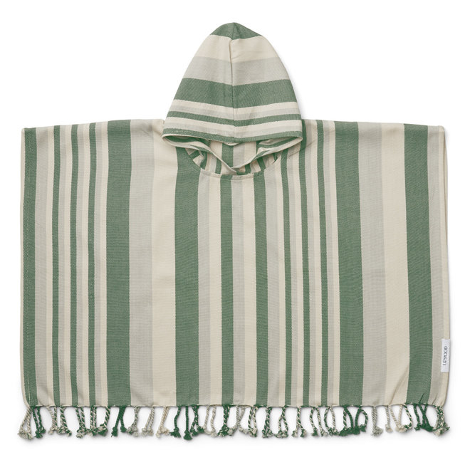 Liewood - Roomie poncho - Garden green / dove blue