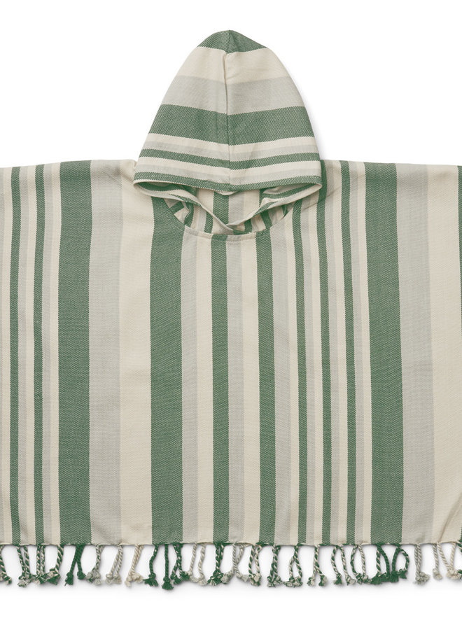 Liewood - Roomie poncho - Garden green / dove blue