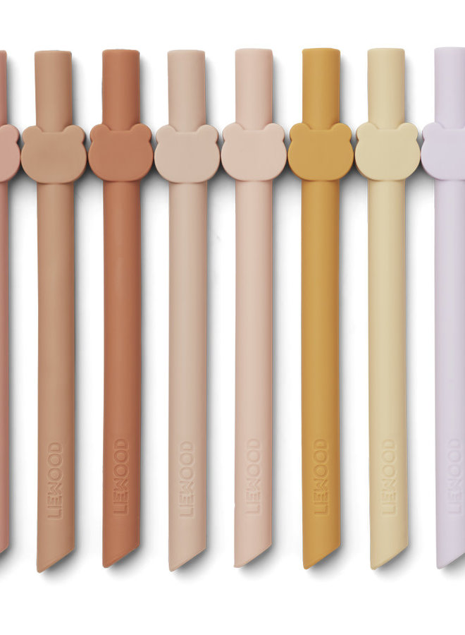 Liewood - Badu straw 10-pack - Rose multi mix