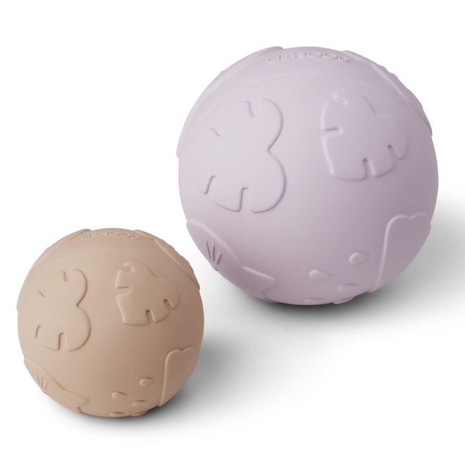 Liewood - Thea baby ball 2-pack -  Classic light lavender/rose mix