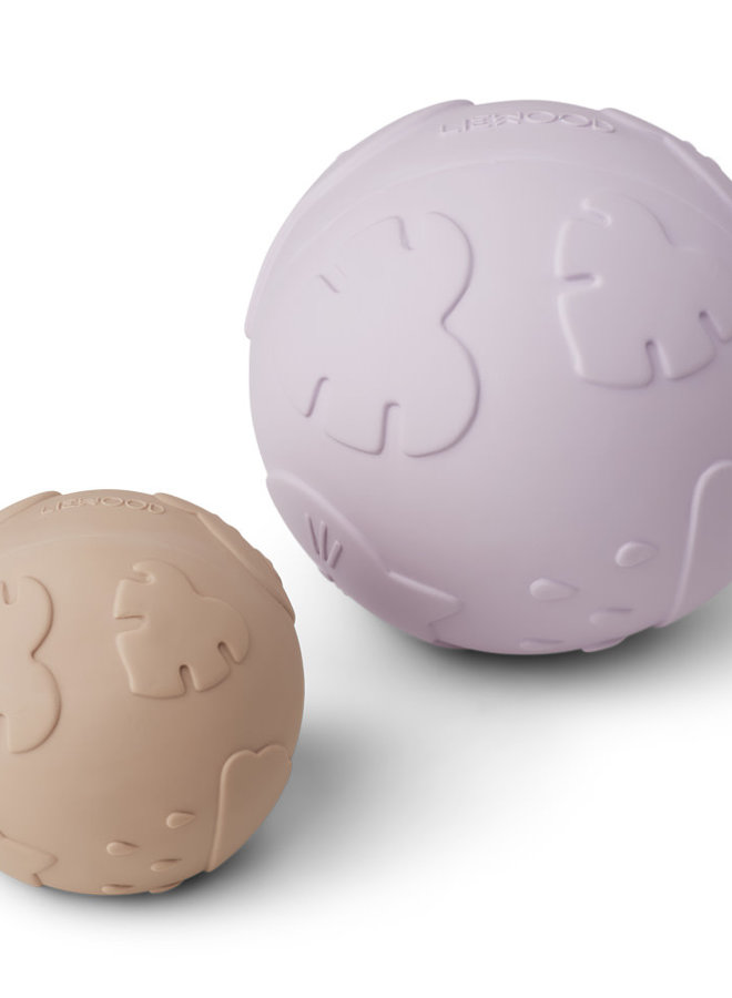 Liewood - Thea baby ball 2-pack - Classic light lavender/rose mix