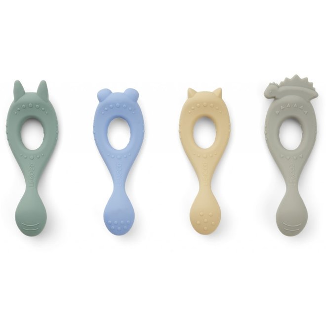 Liewood - Liva silicone spoon 4-pack - Peppermint multi mix