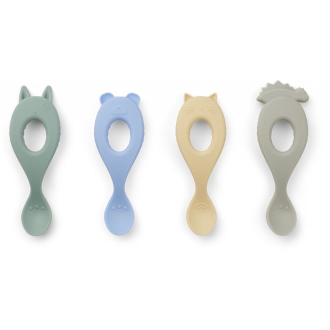 Liewood - Liva silicone spoon 4-pack - Peppermint multi mix