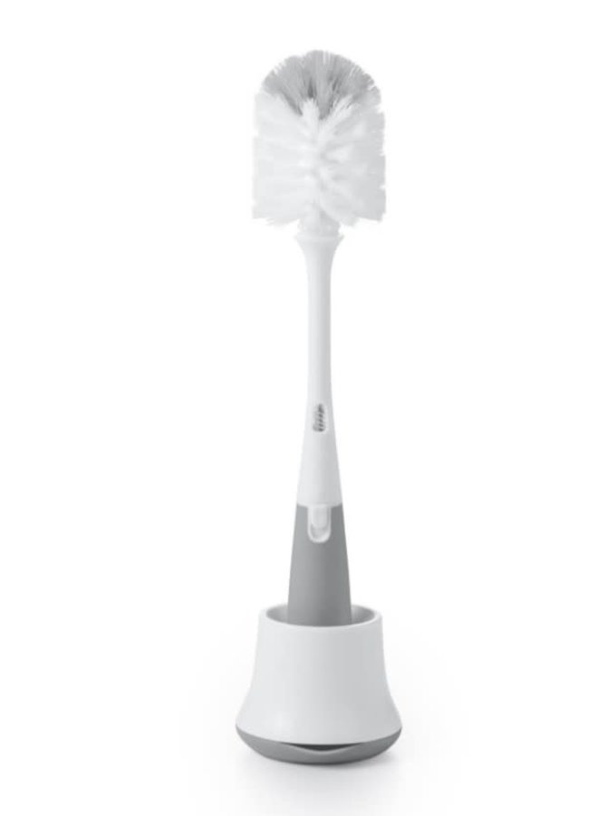 OXO - Flessen- en spenenborstel met staander - Grey