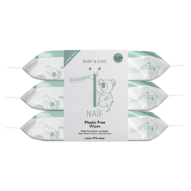 Naïf - Plastic Free Baby Wipes 3 pack