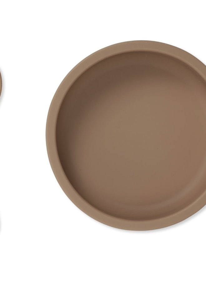 Konges Slojd - Bowl & Spon silicone set - Bark