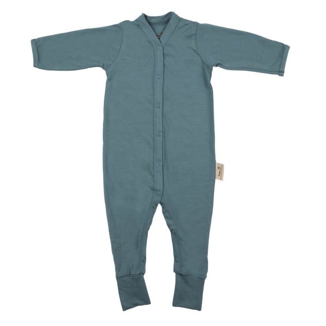 Timboo - Babsuit longsleeve with feet - Marin