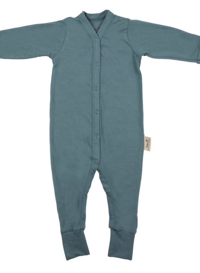 Timboo - Babysuit longsleeve with feet - Marin