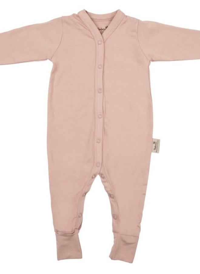 Timboo - Babysuit longsleeve with feet - Mellow Mauve
