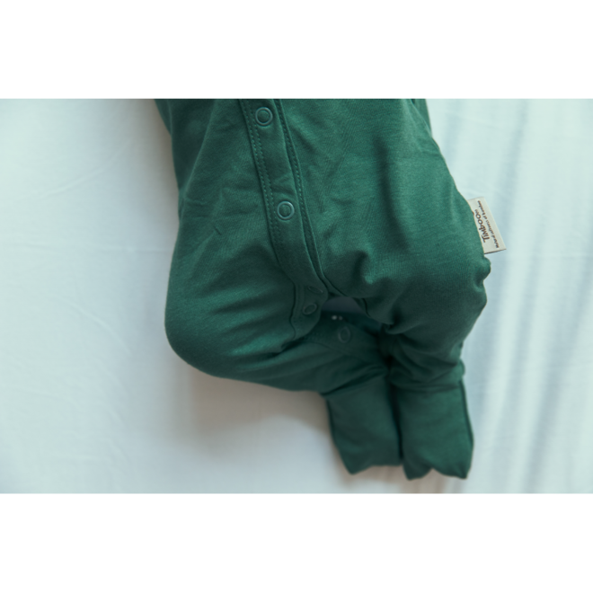 Timboo - Babysuit longsleeve with feet - Aspen green