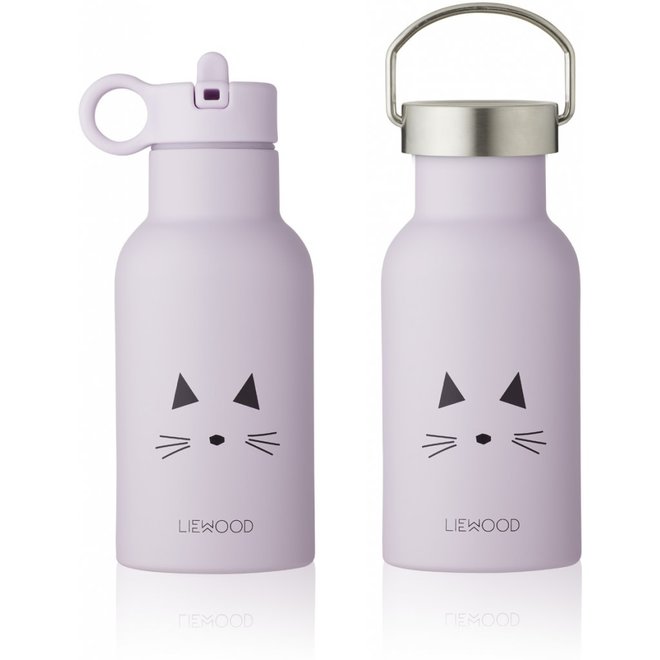 Liewood - Anker water bottle - Cat light lavender