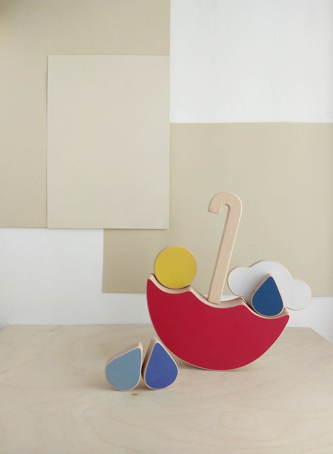 The Wandering Workshop -  The red umbrella stacking toy