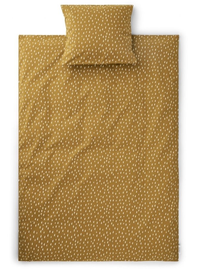 Liewood - Bedding print Graphic stroke / Golden caramel