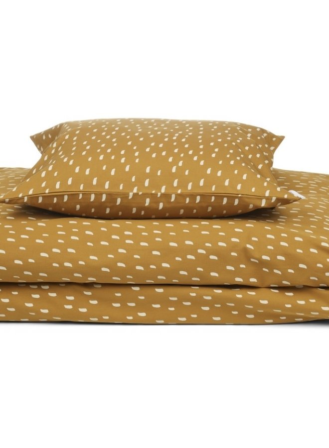 Liewood - Bedding print Graphic stroke /  Golden caramel