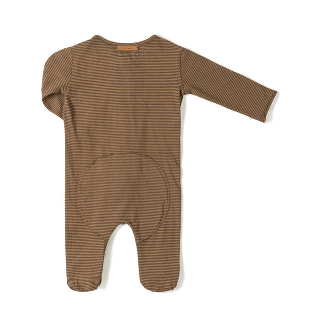 Nixnut - Zipp onesie - Toffee stripe