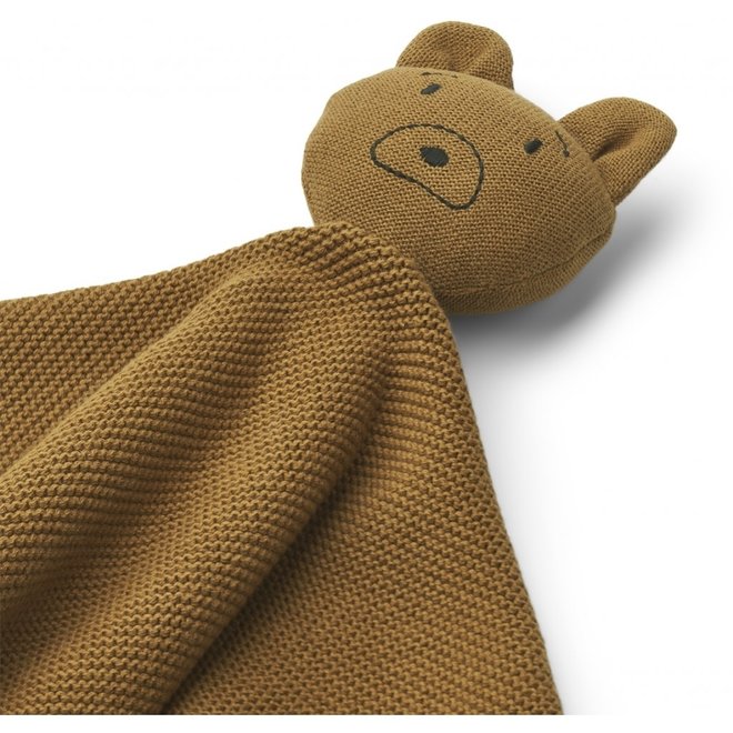 Liewood - Milo knit cuddle cloth - Mr bear golden caramel