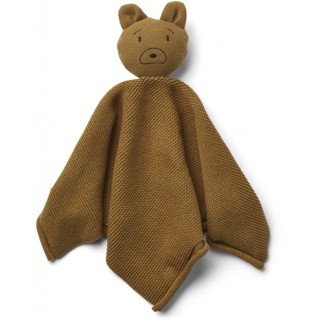 Liewood - Milo knit cuddle cloth - Mr bear golden caramel