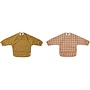 Liewood - Merle cape bib print - 2 pack - Check/graphic stroke golden caramel mix